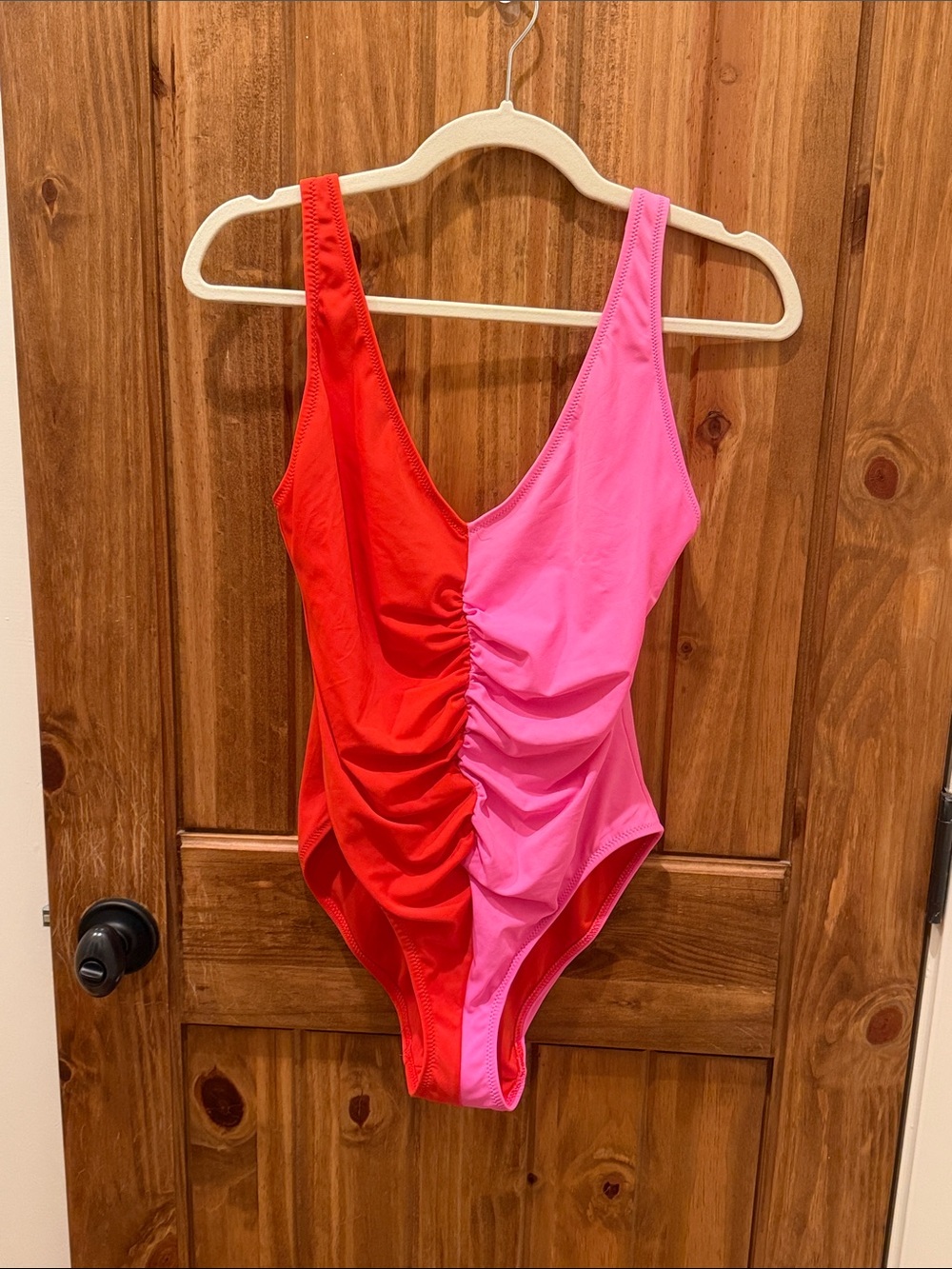 Solid & Striped, The Lucia One Piece, Hot Lava/Paparazzi, size large
